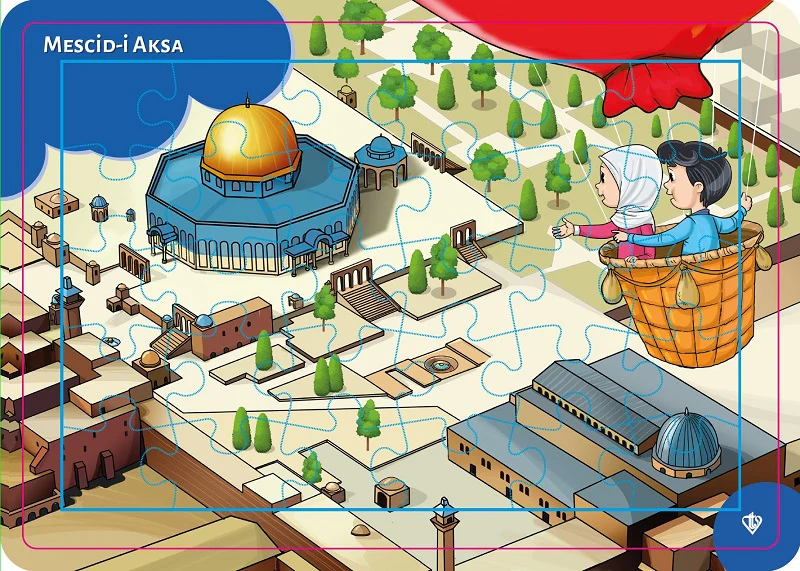 4-6 Yas Degerli Mekanlar Mescidi Aksa Puzzle 42 Parça - Image 2