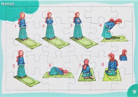 4-6 Yas Namaz Ögreniyorum Kiz 30 Parça Puzzle - Image 8