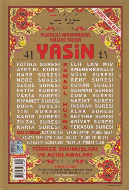 41 Yasin Orta Boy Ayfa Kod 11