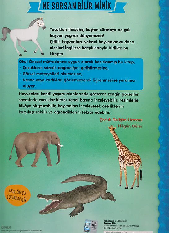 Benim Ilk Hayvanlar Kitabim Sincap, Panda, Kirpi - Image 2
