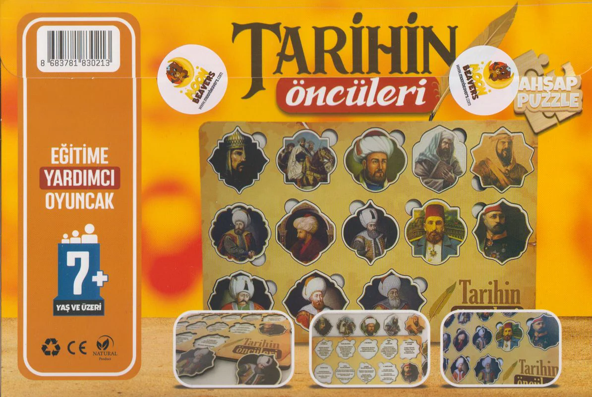 Egitime Yardimci Oyuncak Tarihin Öncüleri 7 Yas ve Üzeri Ahsap Puzzle - Image 3