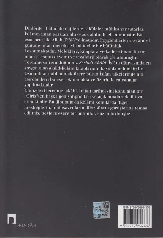Kelam ilmi Ve Islam Akaidi Serhul Akaid - Image 4