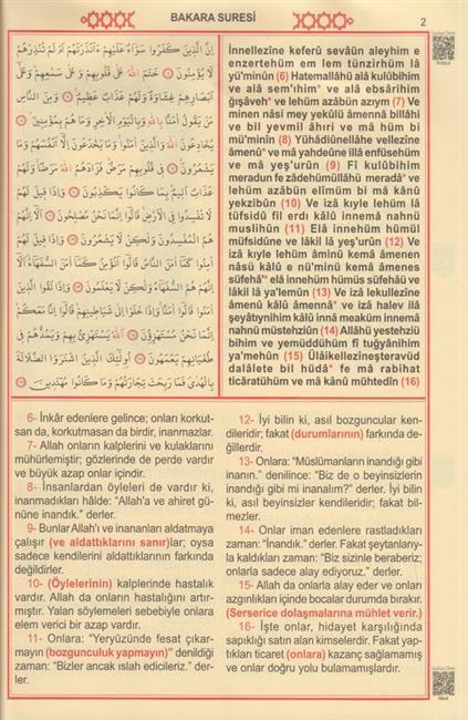 Kurani Kerim Meali ve Türkce Okunuslu Üclü Camii Boy Ayfa 374 - Image 3