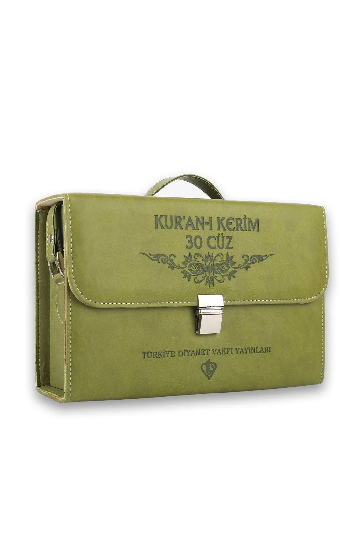 Kuranı Kerim Orta Boy 30 Cüz Yeşil Çanta Kare Kodlu