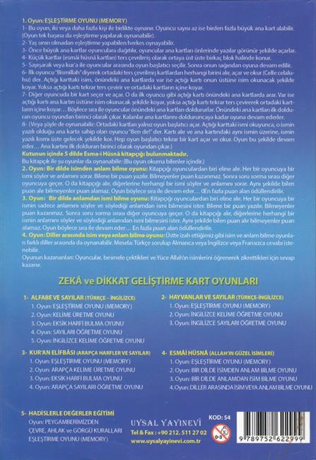 Zeka ve Dikkat Gelistirme Kart Oyunlari 4 Esmai Hüsna - Image 6